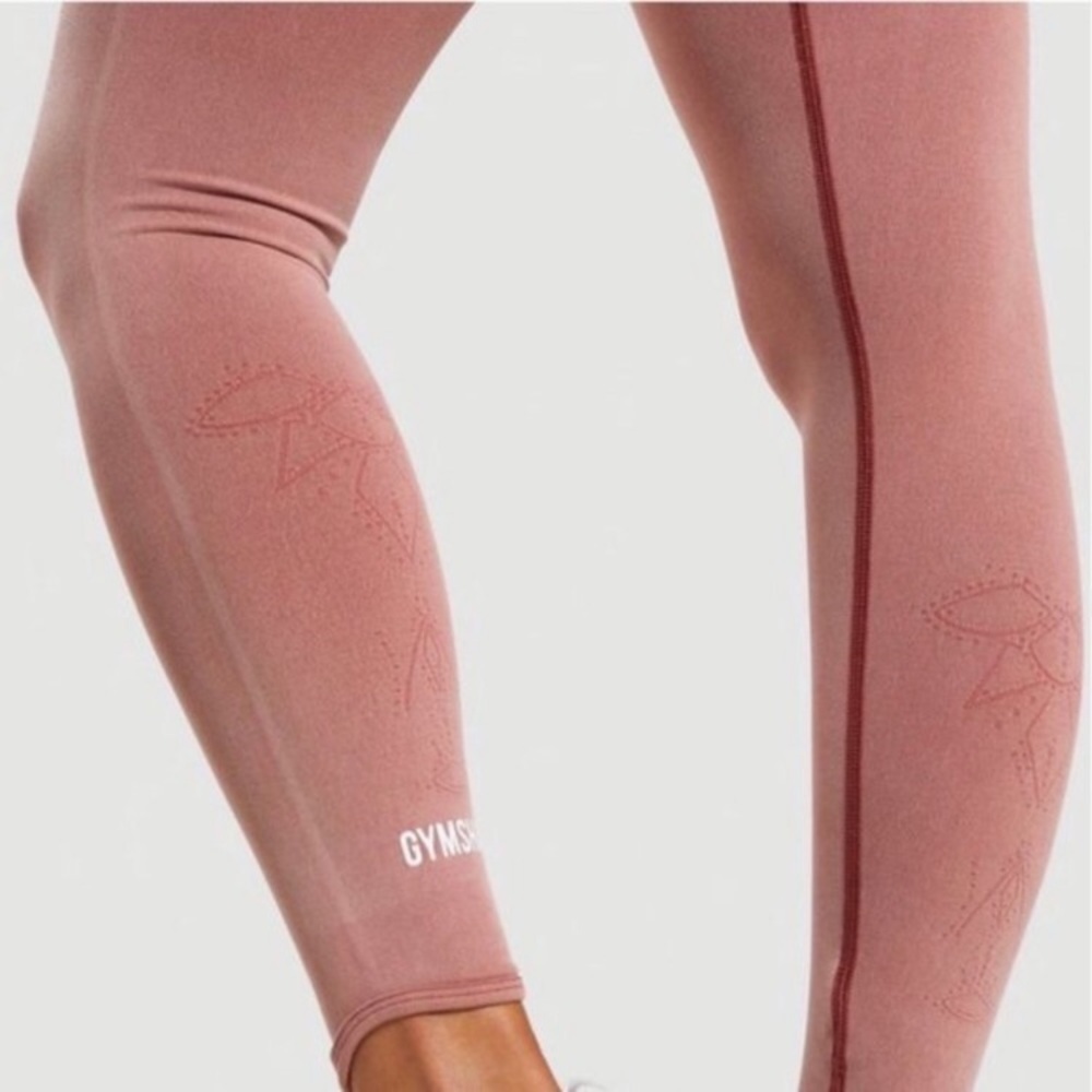Gymshark Athleisure Workout Yoga Pilates Soft Sculpting Pink Studio Legging M - Picture 8 of 9
